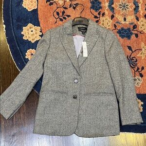 Jcrew Classic Gray Herringbone Blazer